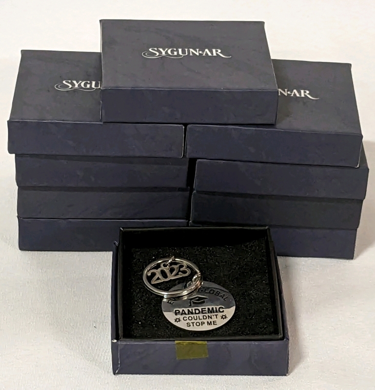10 (Ten) New Funny Graduation 2023 Keychains "Even a Global Pandemic Couldn't Stop Me".