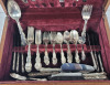 BRIKS 84pcs. " Louis de France " Regency Plate Community Silverware Flatware with Cutlery Chest . Box measures 17 3/4"×12"×6" - 3