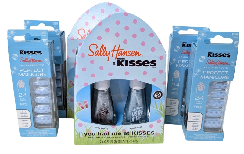 6 New Sally Hensen x Hershey's Kisses Limited Edition Sets : 2x Insta-Dri Nail Color Sets & 4x Oval Nail Sets