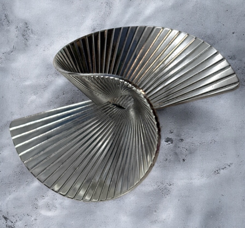 Vintage Napier Twisted Fan Design Art Deco Style Brooch Stamped Napier Sterling