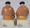 Vintage French Quimper Faience Pottery Bookends (pair) , attributed to Adrien Ravallec for HB-Henriot . Measures 5.5"&times;3"&times;6" . Small crack near foot - 4