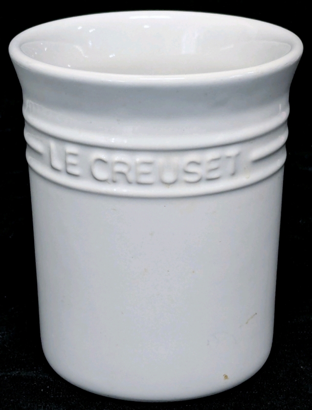 LE CREUSET 6" Poterie Crock / Utensil Holder (White) PG-1000-16