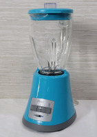 Oster Turquoise 8-Speed 6-Cup (1.25L) Blender . Tested Working . Small crack on side