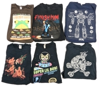 6 Assorted Nerdy Graphic Tees : Frogger, Power Rangers, Mortal Kombat, Final Fantasy XII, Lil' Bub, Pirate Seas | Assorted Sizes!