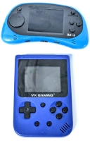 2 Portable Rechargeable Handheld Gaming Devices with Built-In Games | VX Gaming 500 Games-in-1 & RS-8 260 Games-in-1 | Up to 4.5" Long