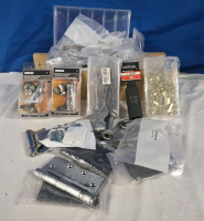 Assorted Hardware / Tool Lot | Includes But Isn't Limited To; Wooden Mitre Box, Assorted Drawer Handles, Magnetic Door Stops & More!