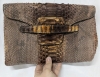 Vintage SILVANO BIAGINI Italy Real Python Skin Purse w Removable Strap | 11.5" x 7.75", Strap 32" - 2