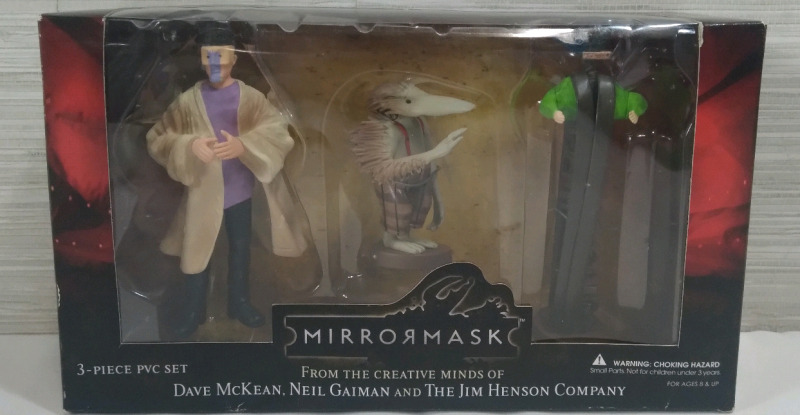 New Mirrormask 3 Piece Set, Valentine, Small Hairy Guy, The Librarian