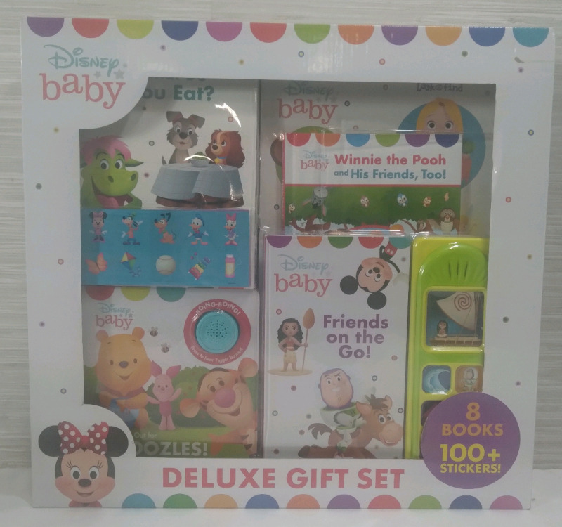 New Disney Baby Deluxe Gift Sex Children Book Lot 8 Books & 100+ Stickers