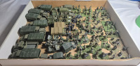 40+ Flats & 25 Vehicles | Appears British Lead / Plastic Military Infantry & Vehicles | Largest Vehicle Measures ( 3.5" x 1" x 1.5" ) Tallest Troop Measures ( 1¼" Tall" )