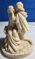 Italian Alabaster Figurine Statuette Representing Romeo and Juliet | Lovers Statue 5" Tall Retails For $100+ *