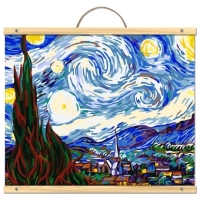 New - Artist's Loft Van Gogh " Starry Night " Paint-by-Number Kit 20" x 16"