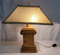 Home Decor 2-Light 2-Setting Desk Lamp , measures 16.5" tall . Tested working