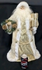 Gorgeous Large Saint Nicholas / Santa Claus Decor Figure in White Faux Fur Gold Detailed Robe | 24" / 2ft Tall! - 3