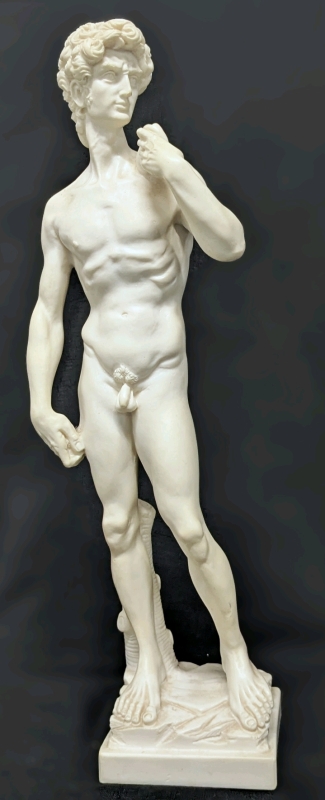 Vintage Italy A Santini-Style Reproduction Michaelangelo's DAVID Statue | 18" Tall