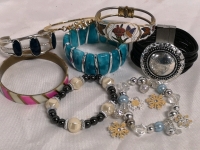 8 Bracelets Bangles & Cuff - Enamel +