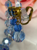 Heavenly Austria 2 Shades Blue Drop Clip Earrings Faceted Blue Crystal Necklace - 4