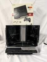 3 Playstation 3's with a PlayStation 3 Box. Good For Parts. No Cables, Connectors, or Controllers Included