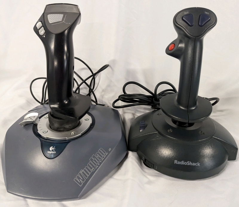 2 Joysticks, Logitech Wingman Attack 2 and RadioShack