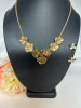 Lovely Vintage 1950s inverted 5 Flower Rhinestone Bagette Stanems Chaton Necklace Hogh End Earrings - 2