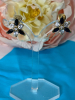 Lovely Vintage 1950s inverted 5 Flower Rhinestone Bagette Stanems Chaton Necklace Hogh End Earrings - 5