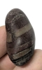 2 Shiva Lingam Stones : Palm-Sizes Egg & Mini Striped Version | 1.4" - 3.4" Long, 178.5g Total Weight - 2