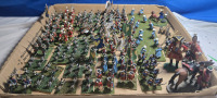 55+ Flats | Appears To Be Lead / Plastic Military Infantry & Military Statuettes Labled As Grenadiers Brigade, Smolenski Battalion, Grenadiers Of The Corps Of Observation, & Many More | Tallest Troop Measures ( 1.5" Tall ) ( Tallest Statuette Measures 3¾"