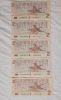 Five (5) 1986 Canadian Bank of Canada Two Dollar Bank Notes . No Bends of Folds , Excellent Condition and Appears Uncirculated - 2