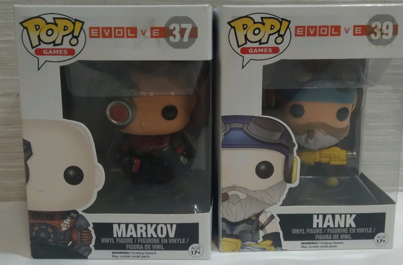 2 New Funko Pop! 39/37 Evolve Markov and Hank Vinyl Figures