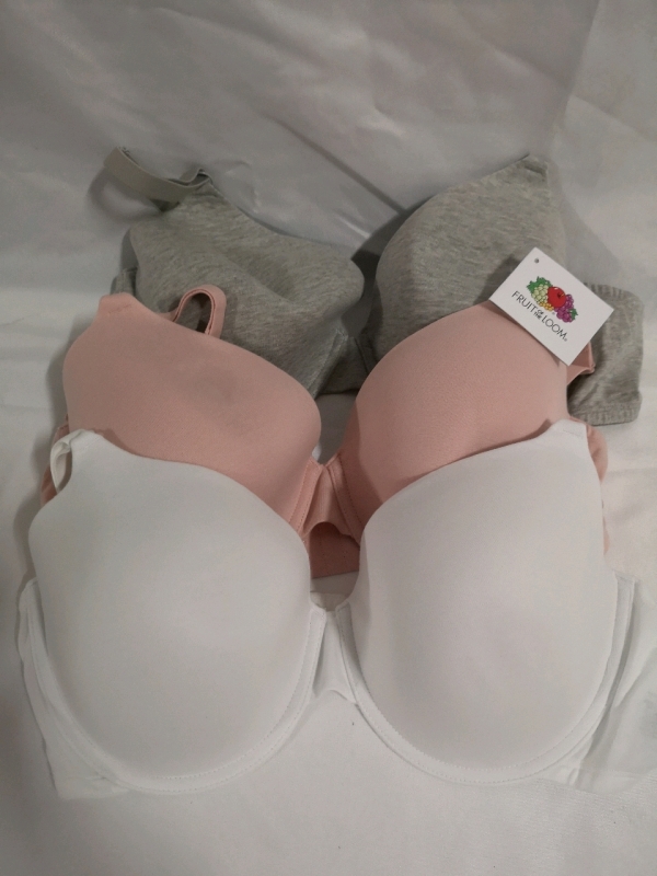 3 New Women's Bras sz 42C by Fruit of The Loom