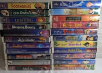 22 Vintage VHS Movies : 19 Disney incl 6 Black Diamond, Miracle On 34th Street, Mrs Santa Claus +