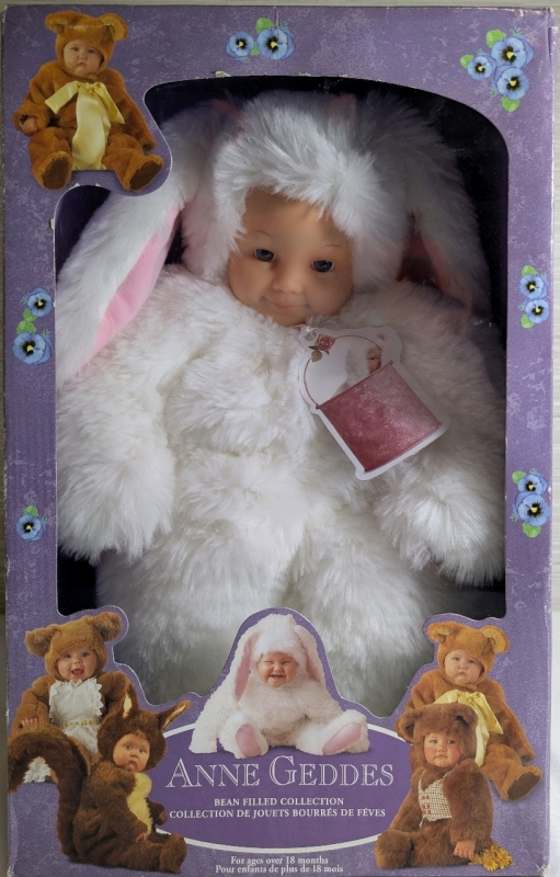 As-New 2008 Anne Geddes Bean Filled Collection Bunny Baby In Box