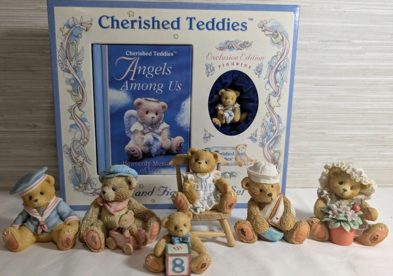 Cherished Teddies! 6 Bears & 1 Book & Bear Set