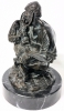 Stunning Signed Timothy Schmaltz Cast Bronze Statue "A Quiet Moment” on Marble Base | 9.75" Tall - 3