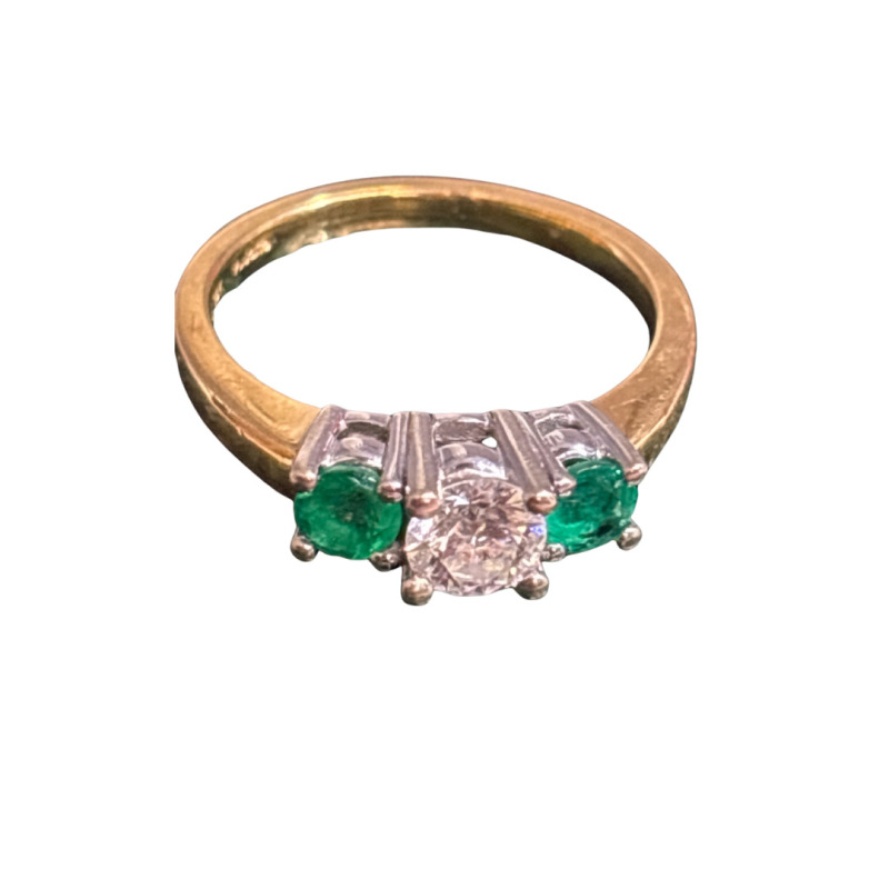 18K Yellow & White Gold Emerald Diamond Ring Appraisal