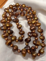 Fresh Water Brown Pearl Strand 28 Inches