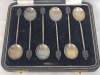 1958 Sterling Silver Arthur Price & Co. Birmingham Tea Spoons with Case , Set of 6 - 2