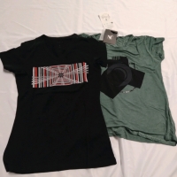 2 New Woman T shirts Large Tesla & as Nu Denmark