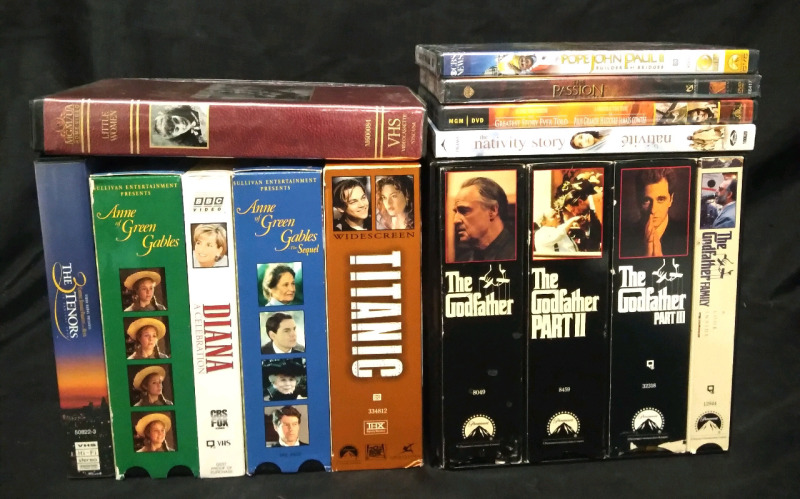 MOVIES! 10 VHS incl Sealed DIANA: A Celebration + 4 DVDS (2 New & Sealed)