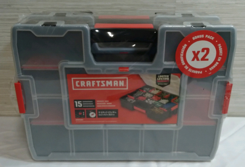 2 New Craftsman 15 Compartments 17x3x13"