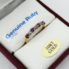 10KT Yellow and White Gold Natural Ruby (0.40ct) and Diamond (0.03ct) Ring, Size 6, W/A $1100.00. Ruby is the birthstone for July. - 2