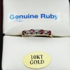 10KT Yellow and White Gold Natural Ruby (0.40ct) and Diamond (0.03ct) Ring, Size 6, W/A $1100.00. Ruby is the birthstone for July. - 3