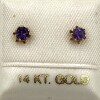 14KT Yellow Gold Natural Amethyst (0.24ct) Earrings, W/A $590.00.