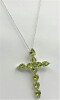 Sterling Silver Natural Peridot (11ct) Cross Pendant With Sterling Silver Chain, W/A$825.00. Peridot is the birthstone for August. - 3