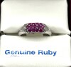 Sterling Silver Natural Rubies (0.50ct) Ring, Size 7, W/A $600.00. Ruby is the birthstone for July.