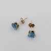 14KT Yellow Gold Natural Blue Topaz (2ct) Earrings, W/A $540.00. Blue Topaz is the birthstone for December.