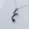 Sterling Silver Natural Blue Sapphire (0.30ct) and CZ (0.12ct) Pendant With Sterling Silver Chain, W/A $660.00. Sapphire is the birthstone for September. - 2