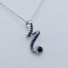 Sterling Silver Natural Blue Sapphire (0.30ct) and CZ (0.12ct) Pendant With Sterling Silver Chain, W/A $660.00. Sapphire is the birthstone for September. - 3