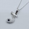 Sterling Silver Natural Blue Sapphire (0.30ct) and CZ (0.12ct) Pendant With Sterling Silver Chain, W/A $660.00. Sapphire is the birthstone for September. - 4