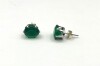 Sterling Silver Natural Green Onyx (3.5ct) Earrings, Retail $350.00.